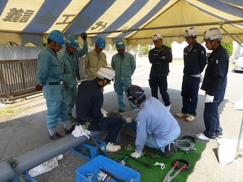 新耐震継手 GX型ダクタイル鋳鉄管の技術講習（実技）2